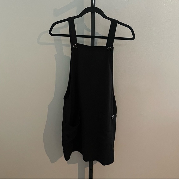 Mango Casual Black Pinafore Dress Size 4 - Picture 1 of 4